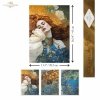 Papier decoupage morwowy FPA3002, Seria Inspired by Klimt, kobiety, zloto, dekoracyjne wzory, kamienie szlachetne, mozaiki, motywy secesyjne * Mulberry decoupage paper FPA3005, women, gold, decorative patterns, gemstones, mosaics, Art Nouveau motifs 